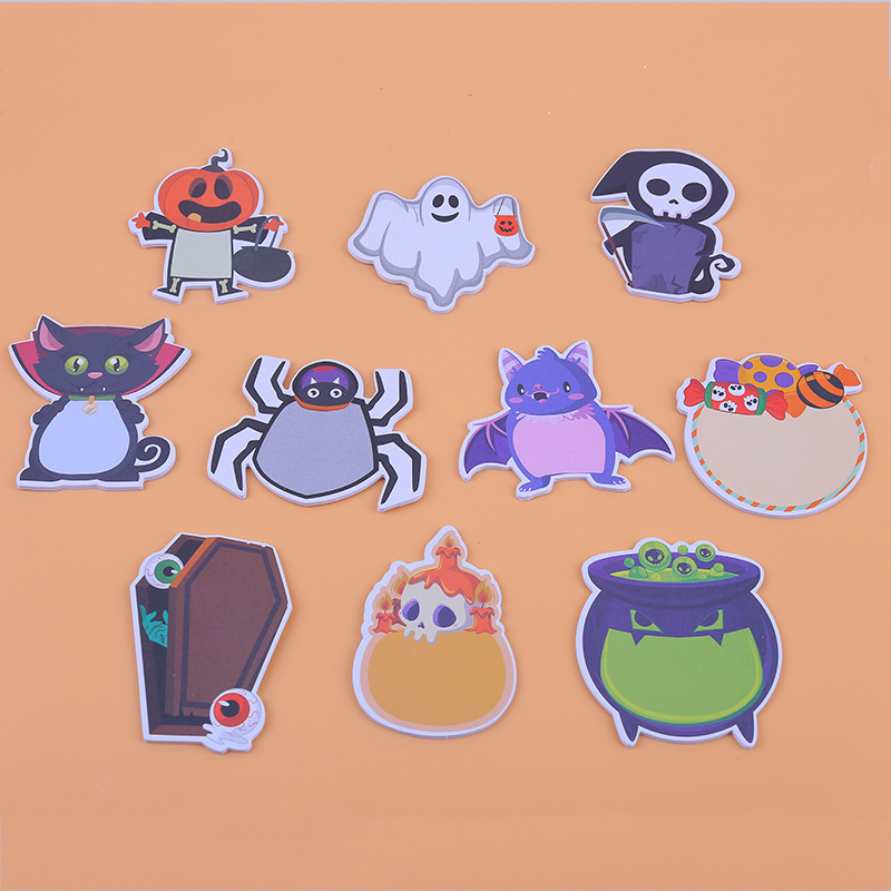 Nota creativa papel lindo tema de Halloween especial en forma de nota adhesiva dibujos animados N veces nota libro personalizable