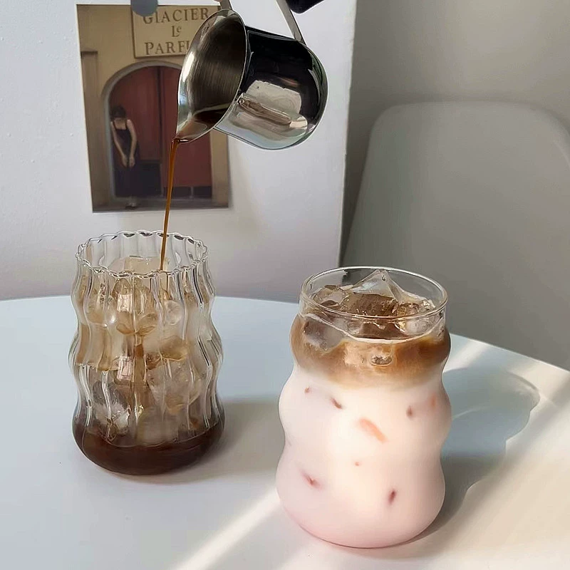 Кофейная кружка Fat Tuded, высокотемпературная стеклянная чашка с соломинкой, напиток девушки холодной воды молочная кружка