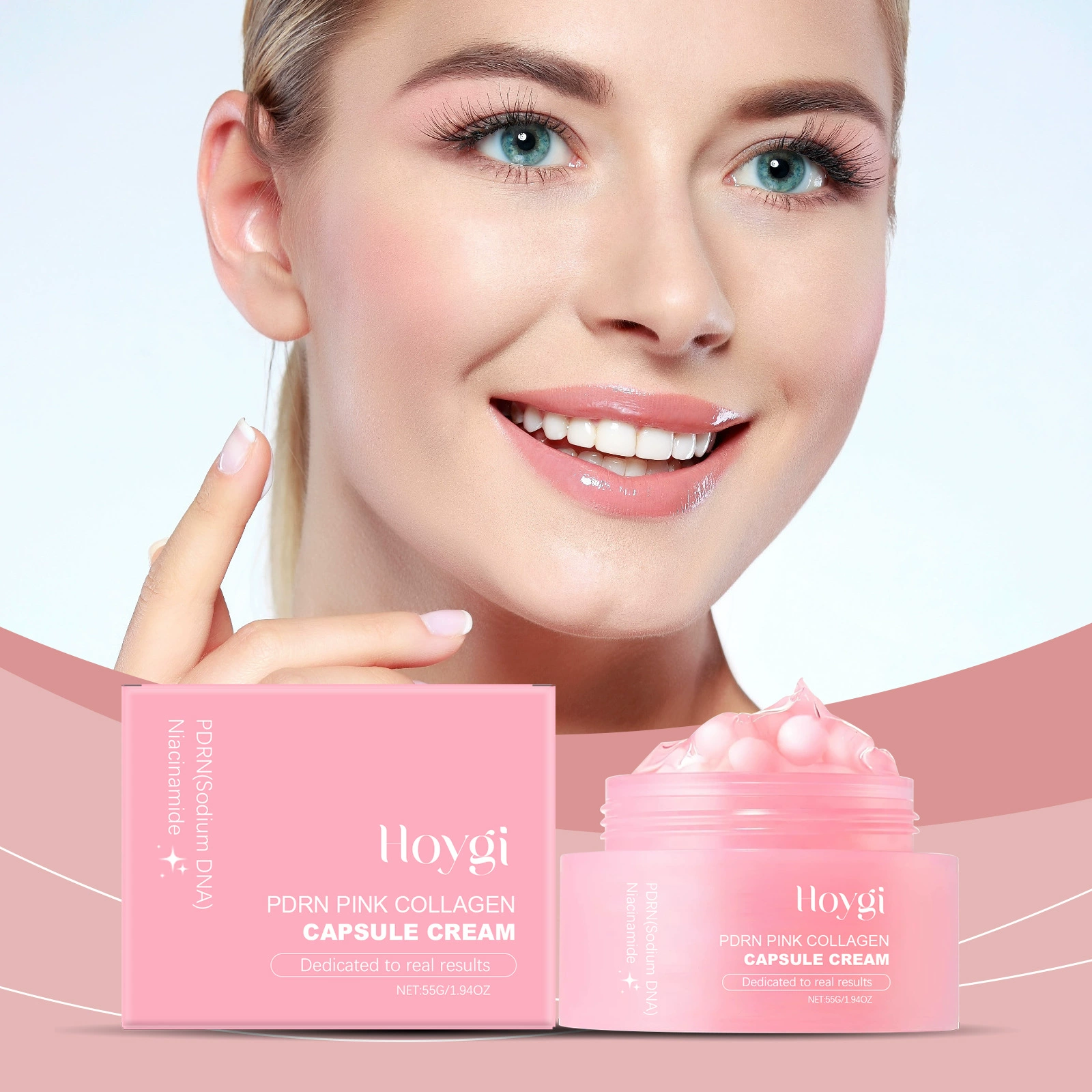 HOYGI Увлажняющий коллагеновый крем-капсула для лица с эффектом увлажнения, омоложения, фиксации влаги и подтяжки кожи