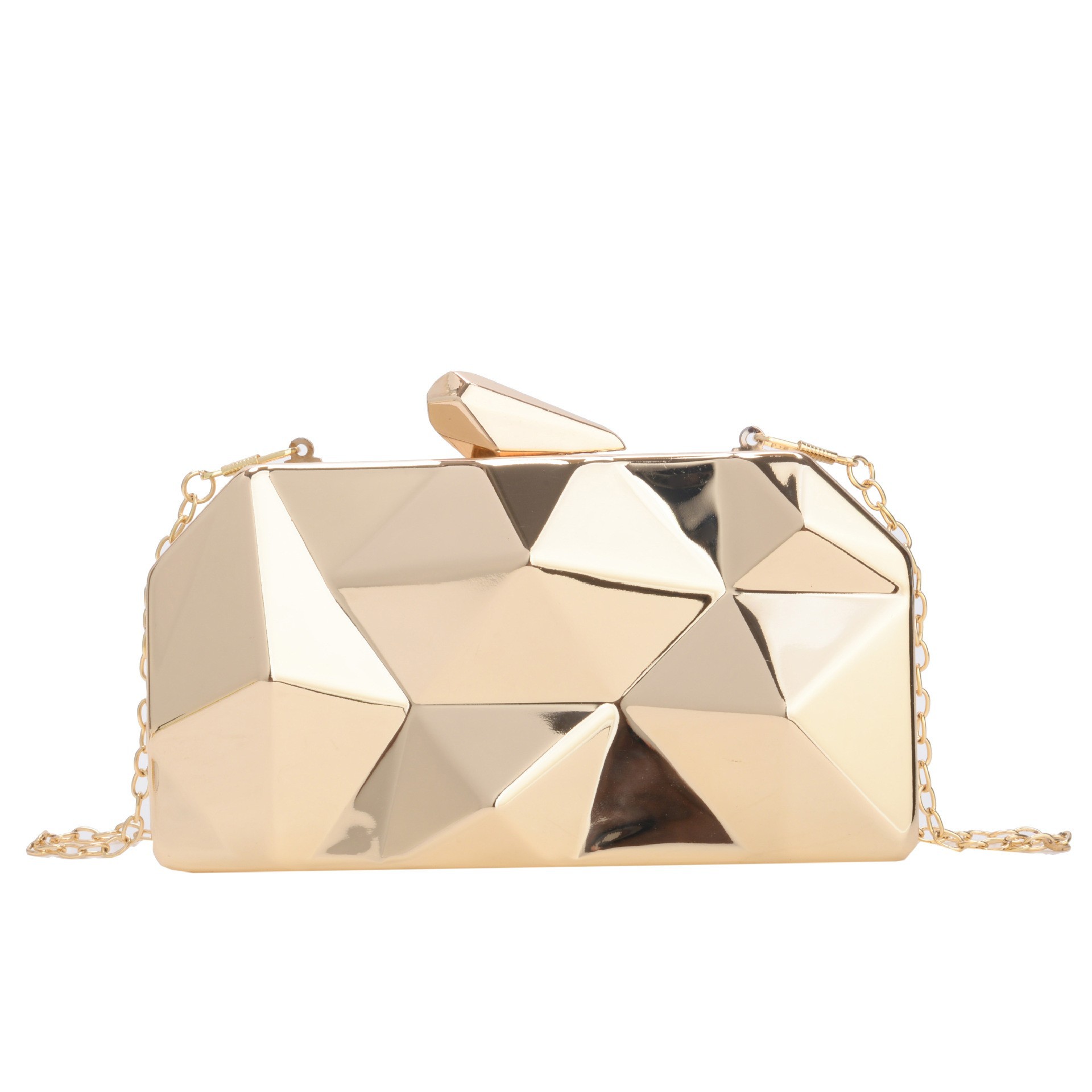 Nueva bolsa de cena acrílica transfronteriza para damas, caja brillante, bolsa de mano de fiesta, bolsa de cena de lujo ligera