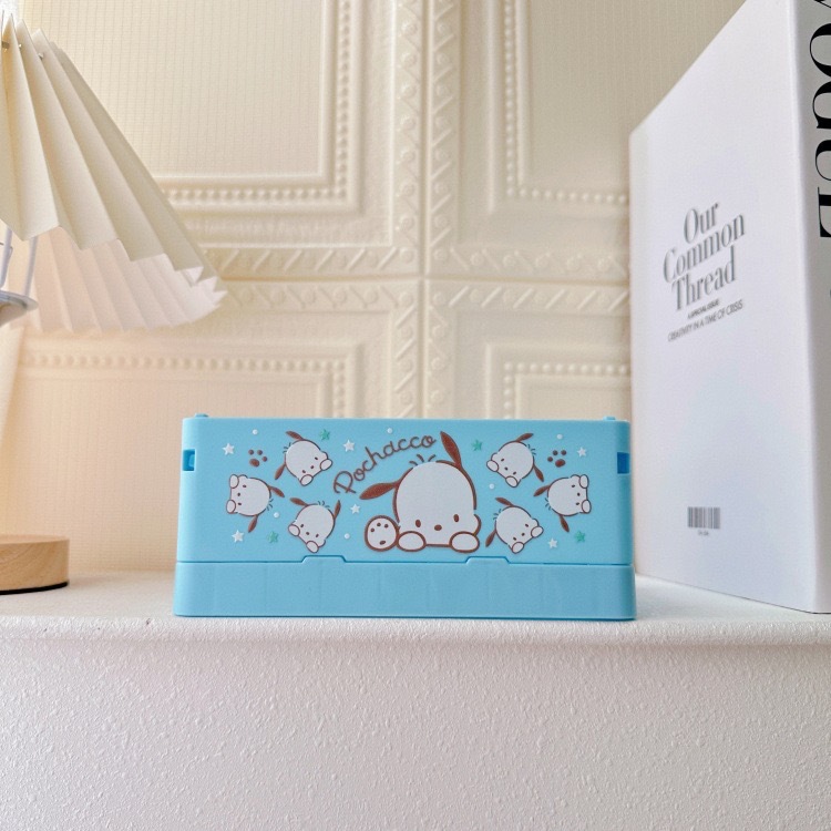 新商品の漫画の周辺の布の折り畳み可能な収納ケースの少女の心のデスクトップの化粧品の口紅の雑物の整理箱