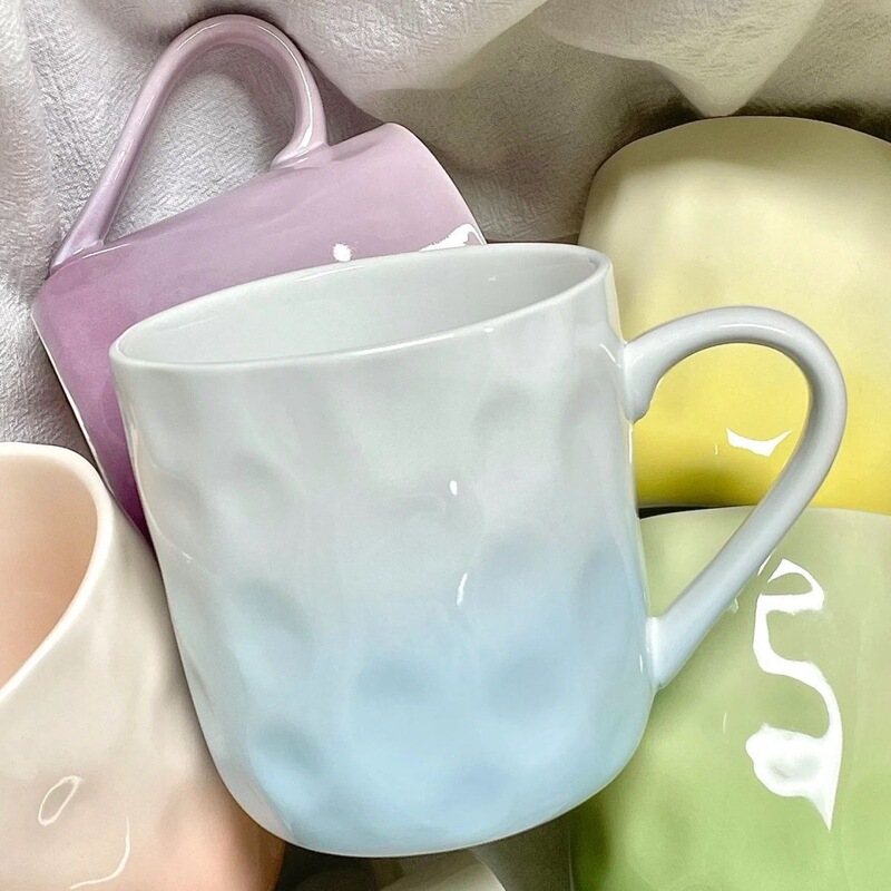 Ceramic mug, water cup, couple's breakfast coffee cup, new high-looking home cup for girls, office drinking cup