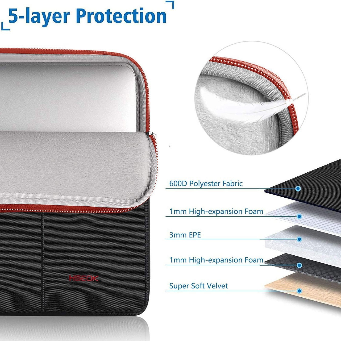 Bolsa para computadora portátil delgada y liviana transfronteriza de 13-16 pulgadas cubierta protectora bolsa para computadora portátil para estudiantes