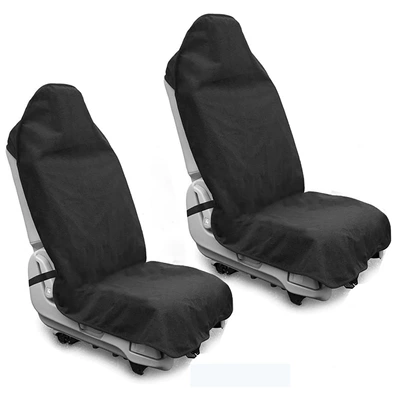 quick-drying, and ideal for outdoor use — Universal seat cover - black-front-pair-