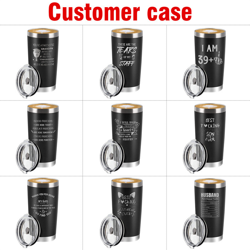 20oz taza de coche vaso de acero inoxidable regalo de Navidad DIY taza de coche taza de cerveza imagen logo taza de coche