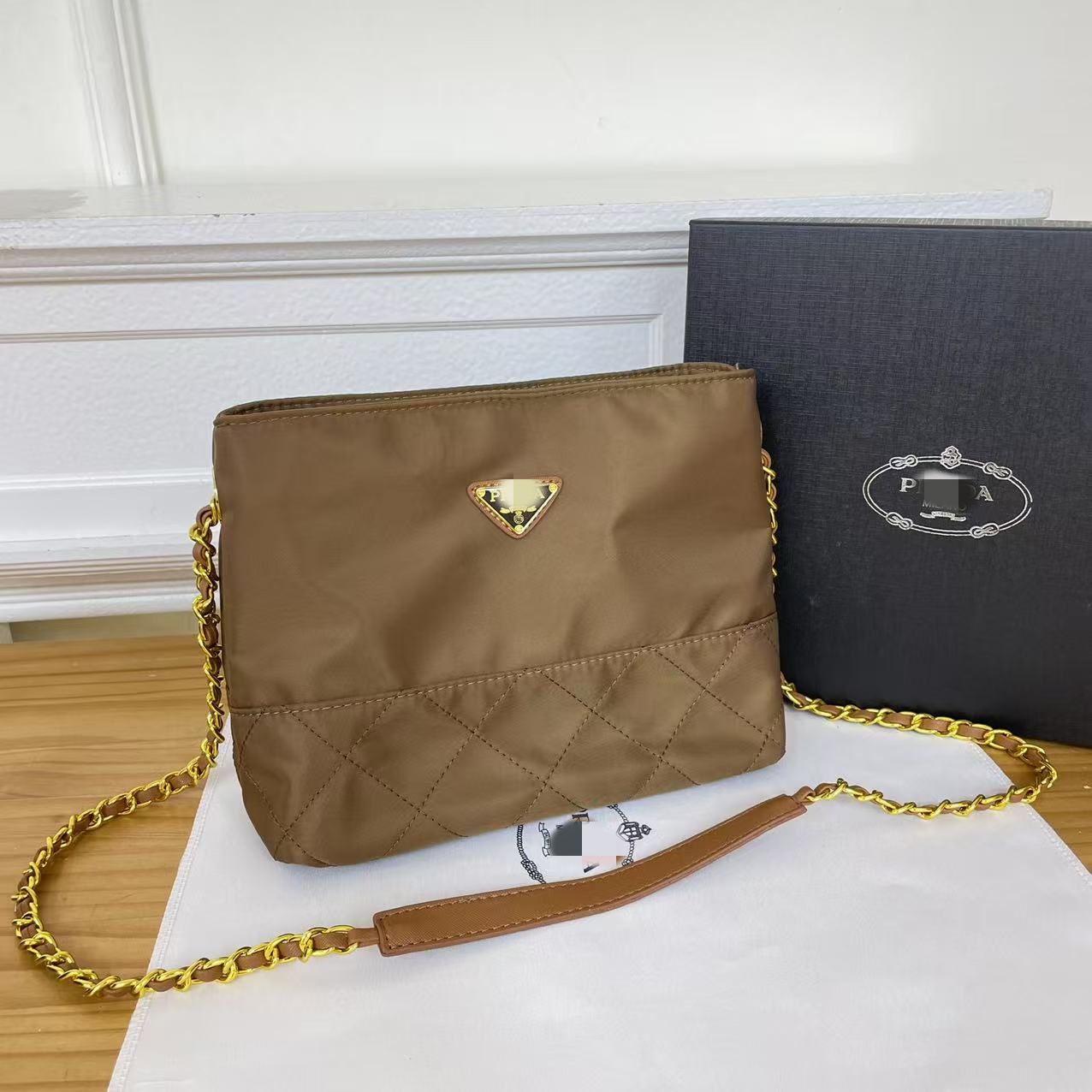 欧美大牌纯原跨境新款牛津布大容量链条单肩斜挎包休闲时尚女士包