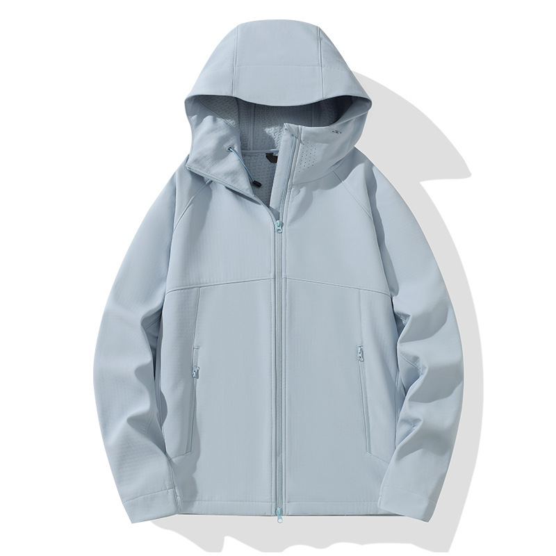 秋冬季新款户外运动情侣款登山服软壳连帽风衣夹克加绒外套男冲锋|undefined