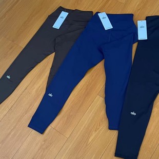 ALO Yoga Pants New Women's Tight-fit Sports Fitness Casual Outer Wear High Waist Belly-lifting Shark Nine Points