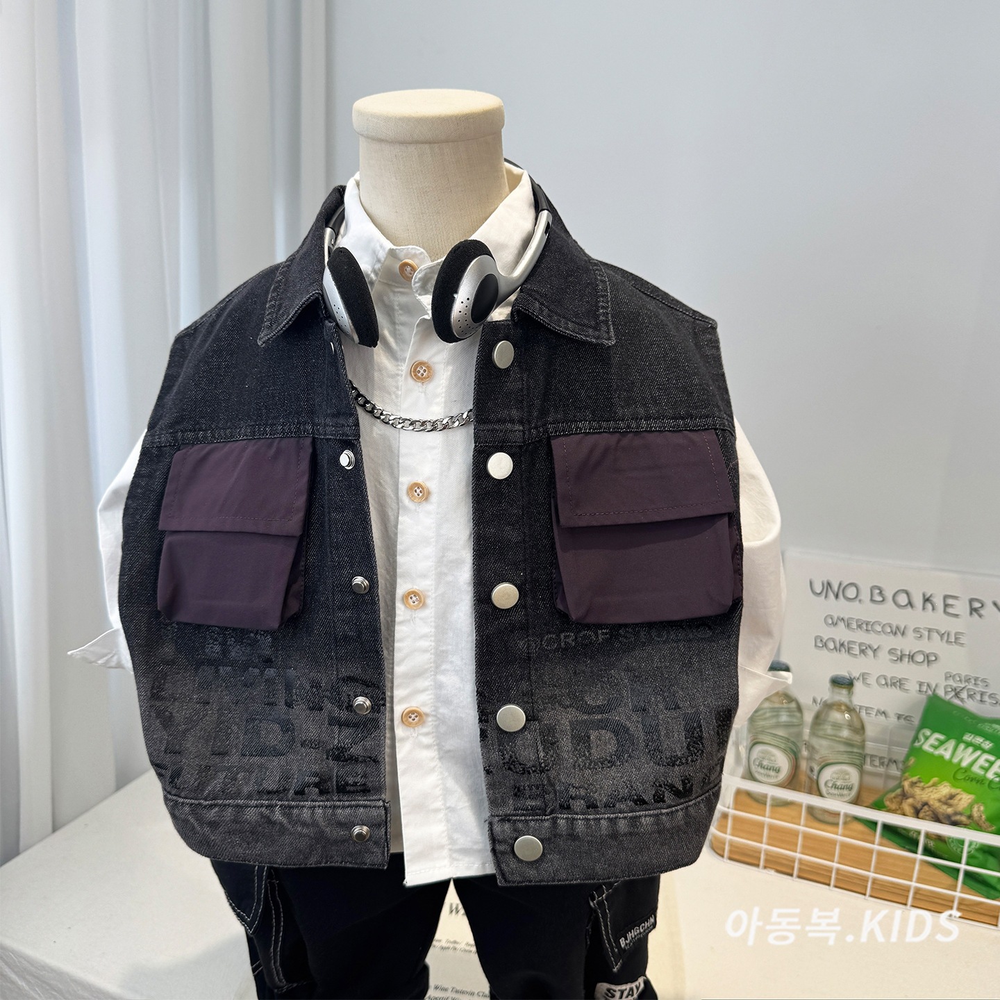 Boys' Spring 2026 New Style Workwear Vest, Stylish Children's Clothing Casual Jacket, Fashionable Top Vest for Boys