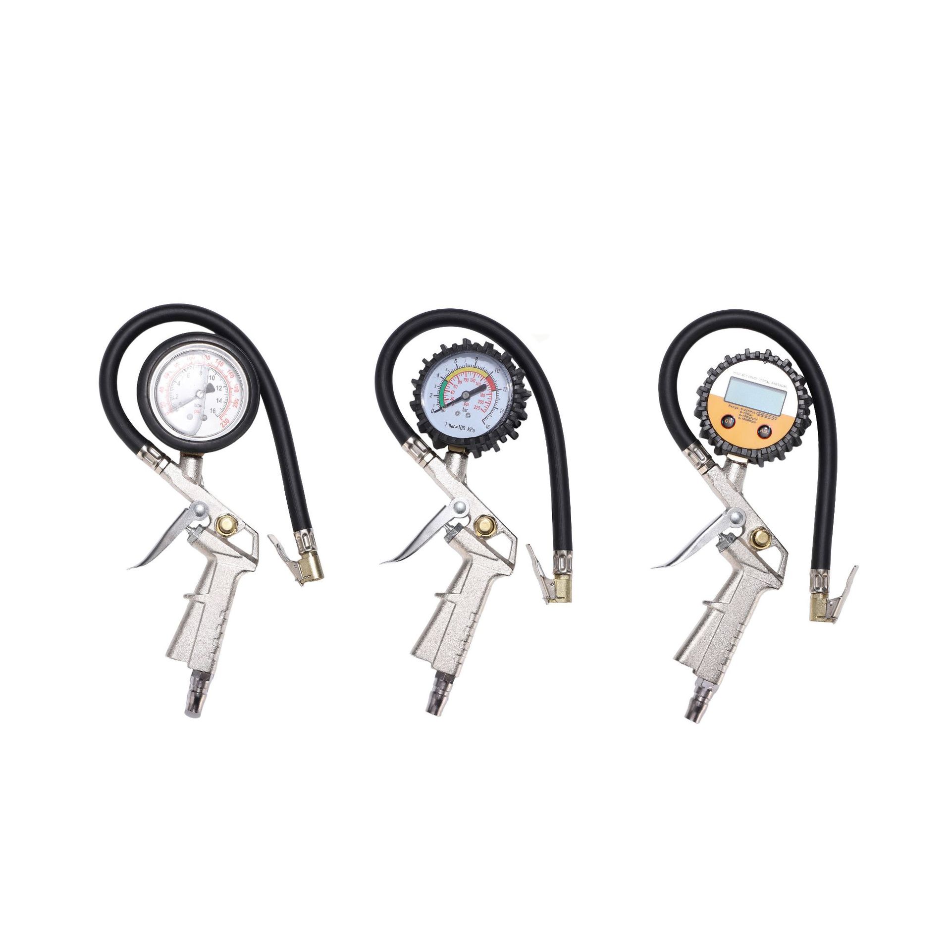 Manufacturer's high-precision car tire inflating gun with digital display tire pressure gauge, pointer-type tire pressure inflating gun