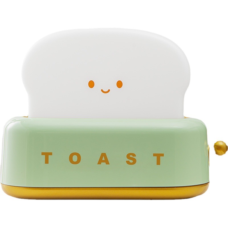 Máquina de pan Nightlight LED cálido dormitorio creativo USB carga atenuación iluminación lámpara escritorio sincronización con sueño lámpara