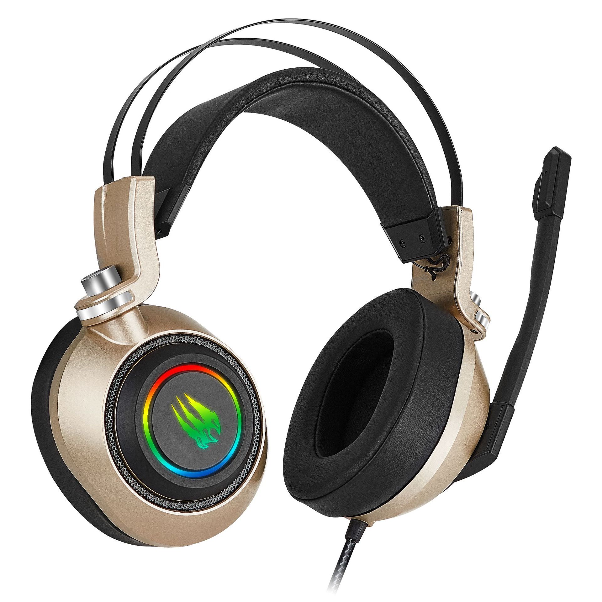 Headset e-sports game Computer mobile phone with wheat chicken listening voice and speech position Jesus survival headset colorful light