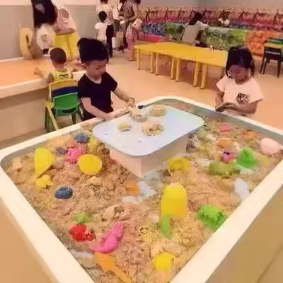 子供のおもちゃの砂、高級油性砂、原色砂、優れた成形、遊び場、メーカーのストレートヘアスペースサンド|undefined
