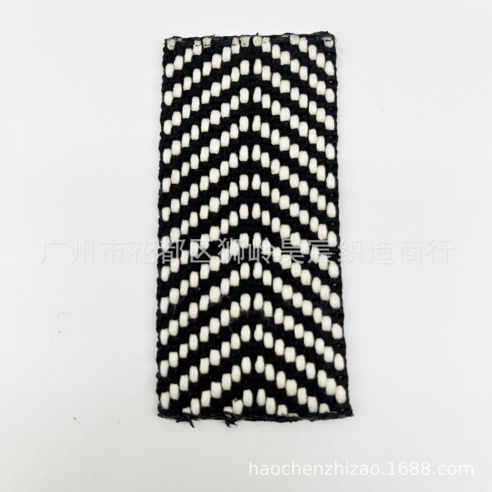 Spot poliéster algodón imitación poliéster poliéster V punto jacquard color contraste algodón cinturón de lona bolso de hombro cinturón de mano cinturón de cuero