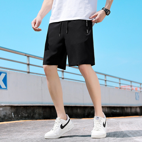 Live Stream Ice Silk Short Shorts Men's Summer Casual Sports Jacket Youth Straight Leg Five-Finger Pants