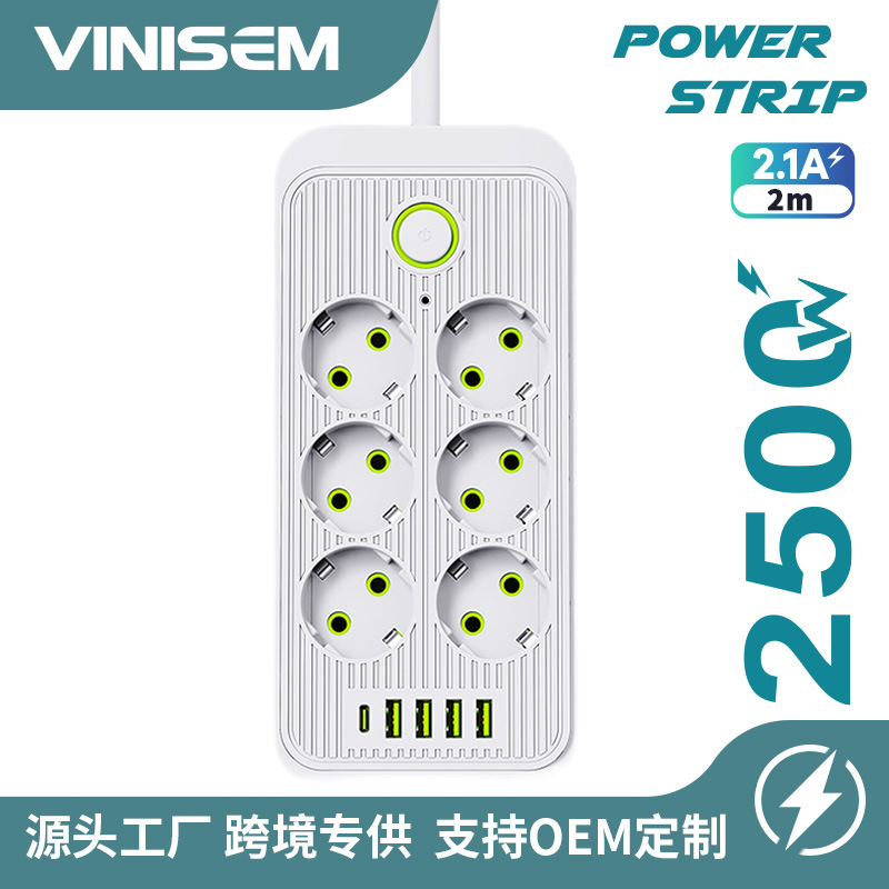 外贸专供USB排插欧规欧孔带线排插欧洲插座俄罗斯热销款