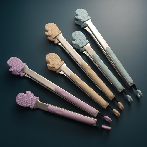 Kitchen food clips, barbecue, fried noodles, cute food clips, bread food clips, high temperature resistant, anti-scalding silicone clips