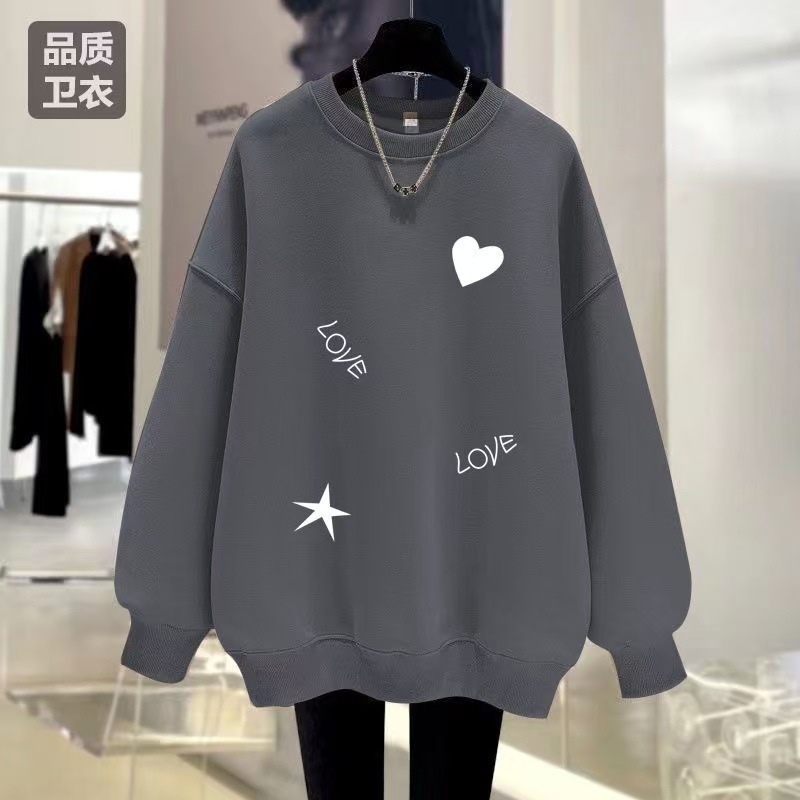 宽松长袖卫衣女秋冬季百搭减龄显瘦遮肉上衣|undefined