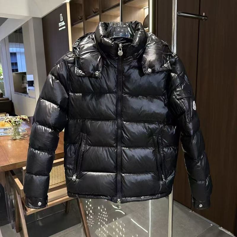 跨境冬季新款蒙家玛雅亮面棉服男女连帽加厚保暖休闲免洗情侣外套|undefined