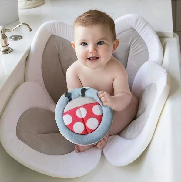 Amazon Cross Border Baby Bath Bath Mat Newborn Flower Bath Mat Sunflower Sink Face Cushion Compression