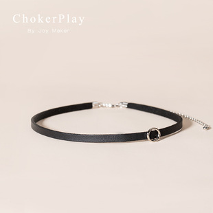 ��ɫ��Ƥ�|�A�h��chokerխ���s���n�L��̿��Ȧ�i��