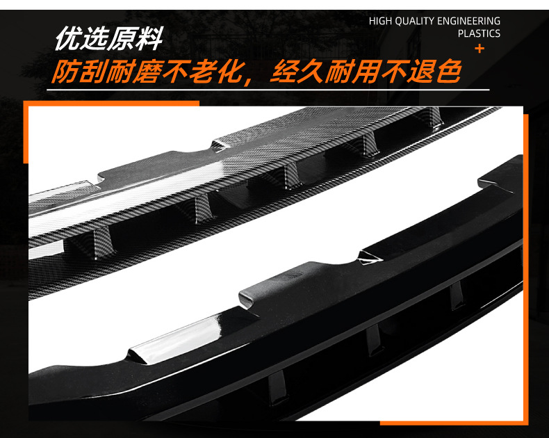 Suitable for Audi Q8 Sq8 4m 2019-2023 Early Model Black Warrior Front Lip Front Spoiler Surround Modification