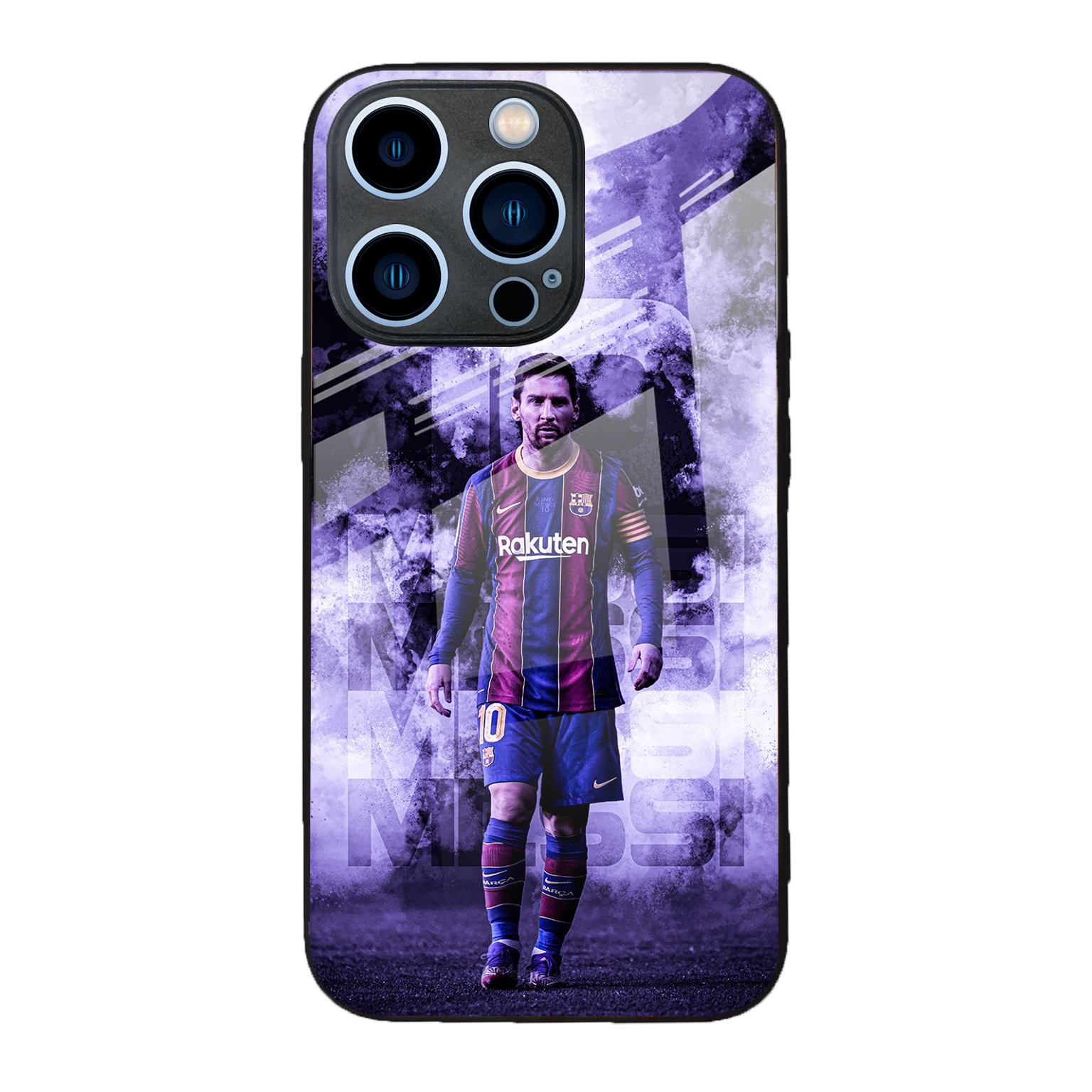Funda de teléfono de cristal para iPhone 17 Pro Max con diseño de Messi de la Copa Mundial, para fanáticos del fútbol, compatible con iPhone 16 Pro y 13, antihuellas.