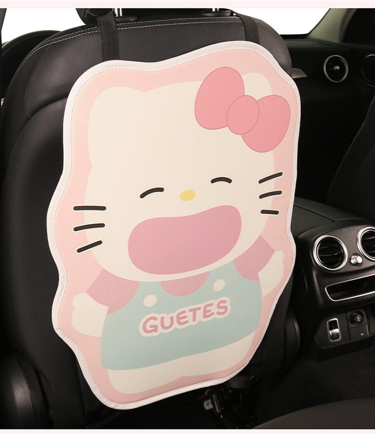 Pink Kt Anti-Kick Pad Cute Ladies Cartoon Car Seat Back Anti-Kick Pad Seat Back Anti-Dirty Anti-Kick Pad