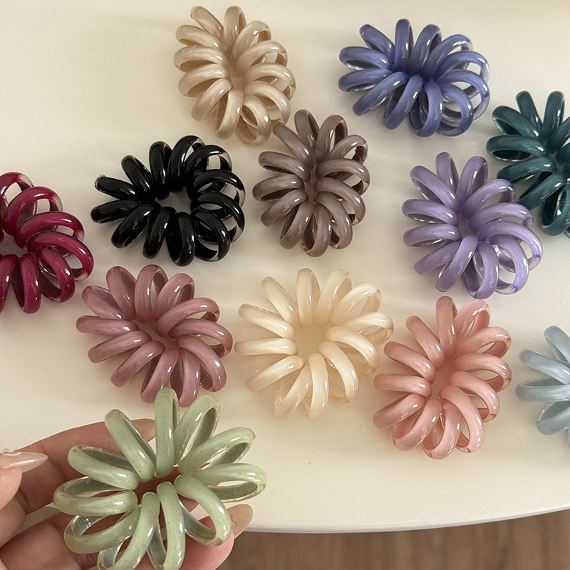 High-elasticity Telephone Wire Hair Ties For Women Hair Accessories_voghion.com