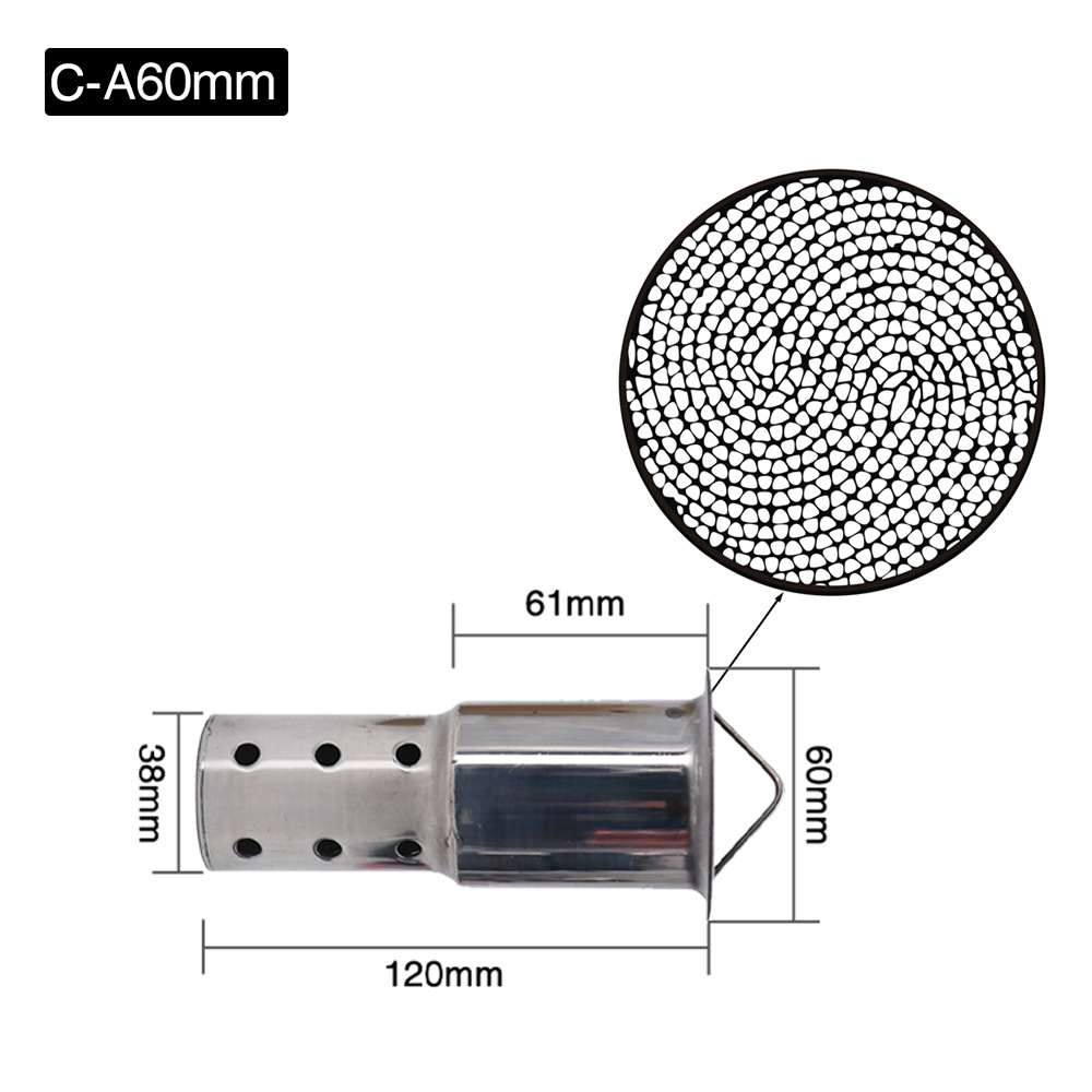 Motorcycle Modified Exhaust Pipe Catalyst Muffler 51mm 60mm Universal Exhaust Pipe Silencer Plug Return Plug