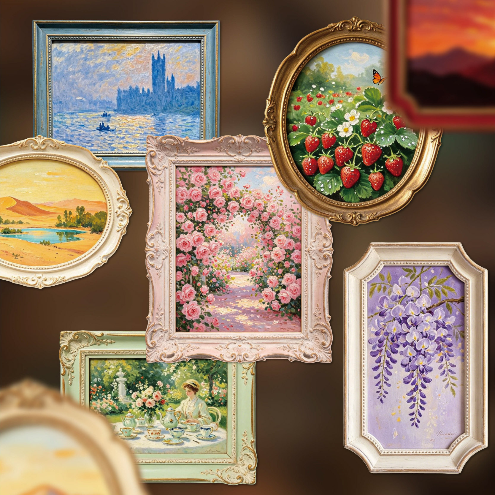 Retro Story Sticker Pack: Light-Picking Painting Box Series, Vintage Painting Box DIY Decorative Stickers, 10 Pieces Included