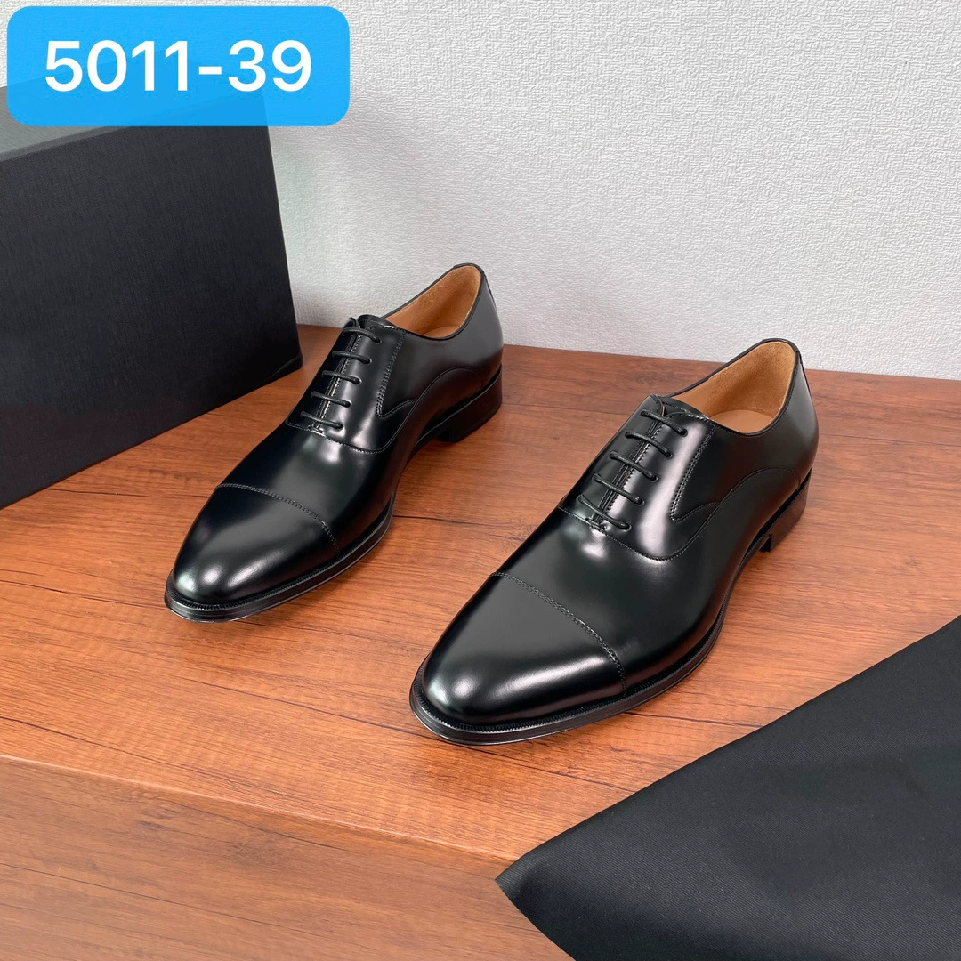 24ss мужские официальные деловые кожаные туфли шнурованные, трехсоставные, полированная коровья кожа, модель 250514 5011-39