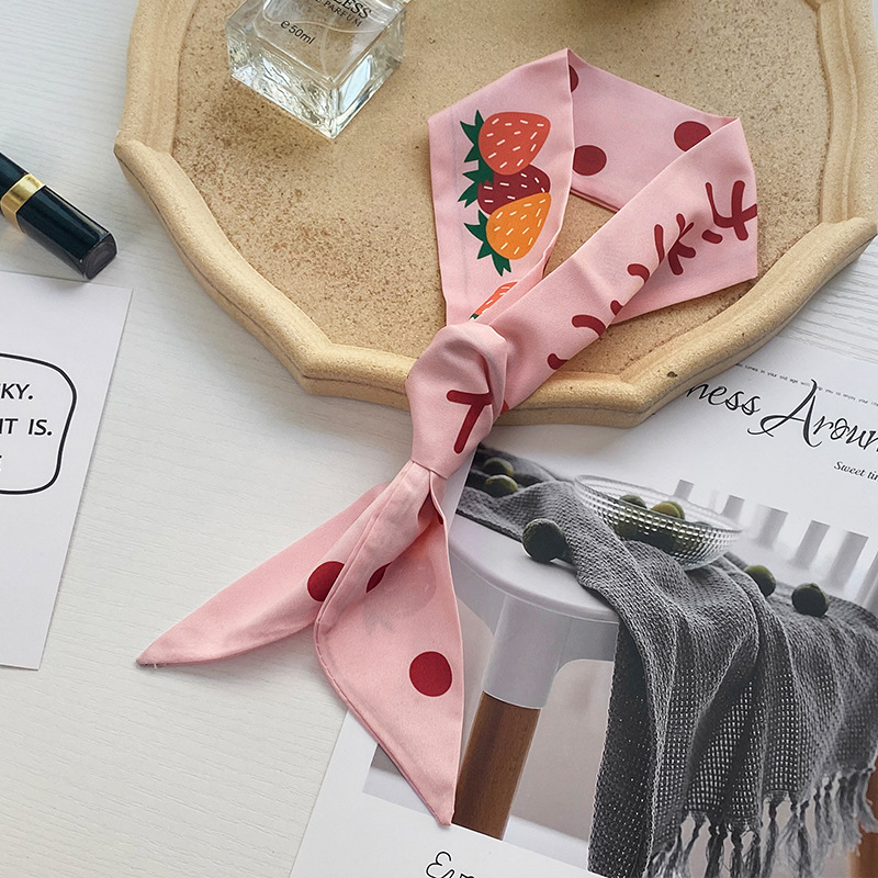 D4097-4粉色草莓发带