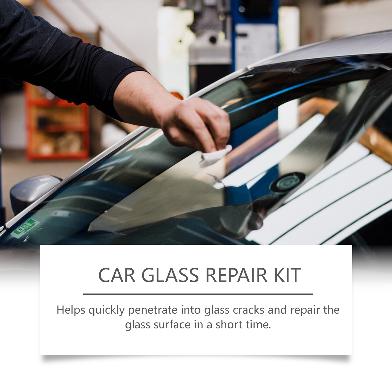 Homonth Car Glass Care Solution Car Front Windshield Nano Repair Solution Clear Vision