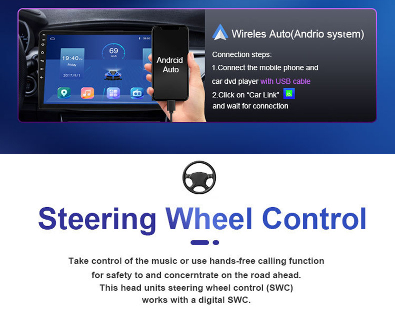 Large-Screen Carplay Car Mp5 Player Android Navigation All-In-One Car Central Control Radio USB Card Slot