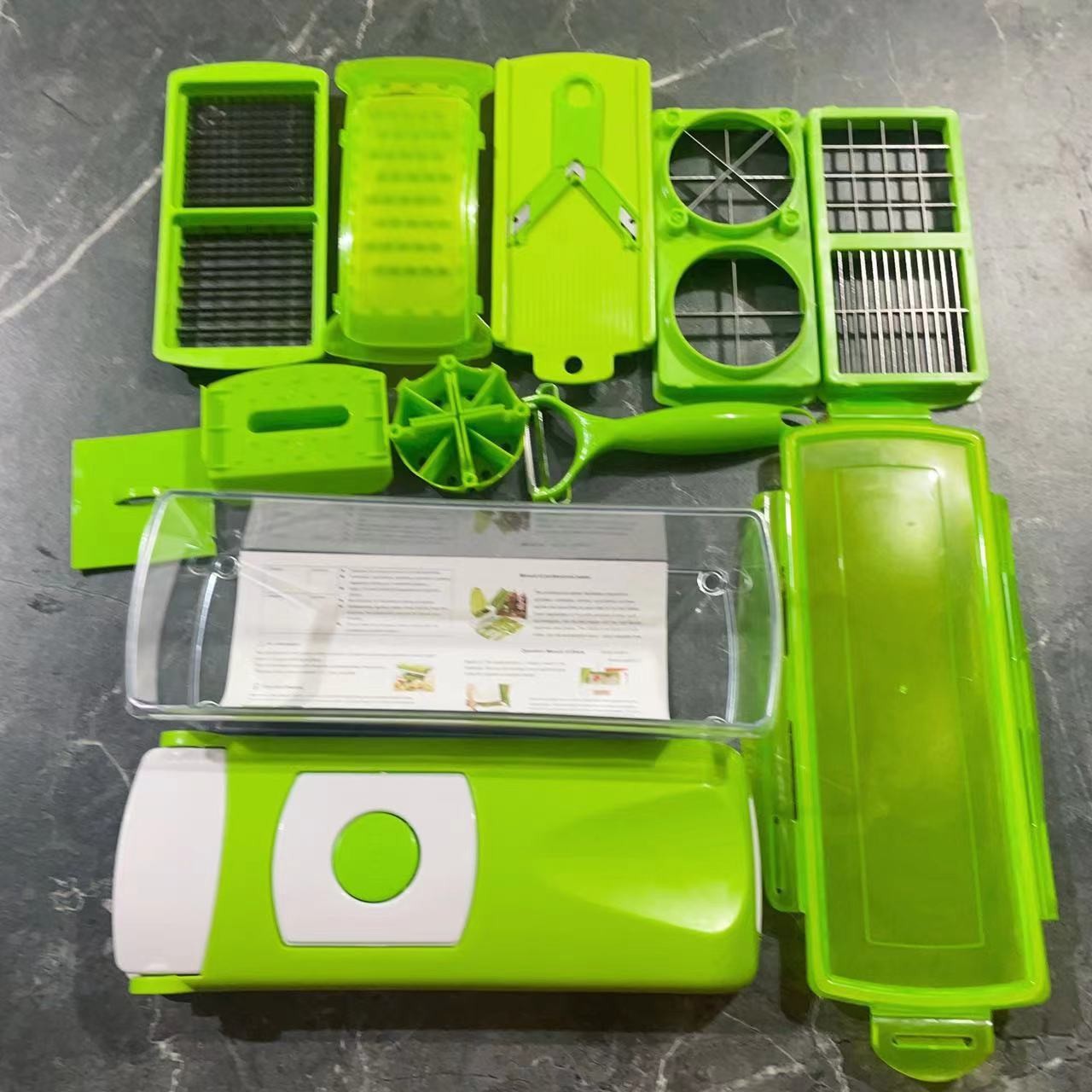 切菜器多功能切菜器绿色圆形切菜器家用厨具工厂切菜神器多用途