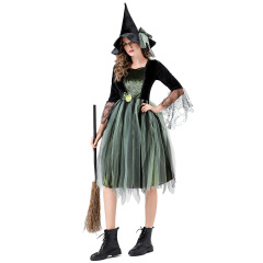 2025 ハロウィンオズの魔法使いパーティーコスチューム大人のためのステージパフォーマンスショー魔女コスプレ衣装