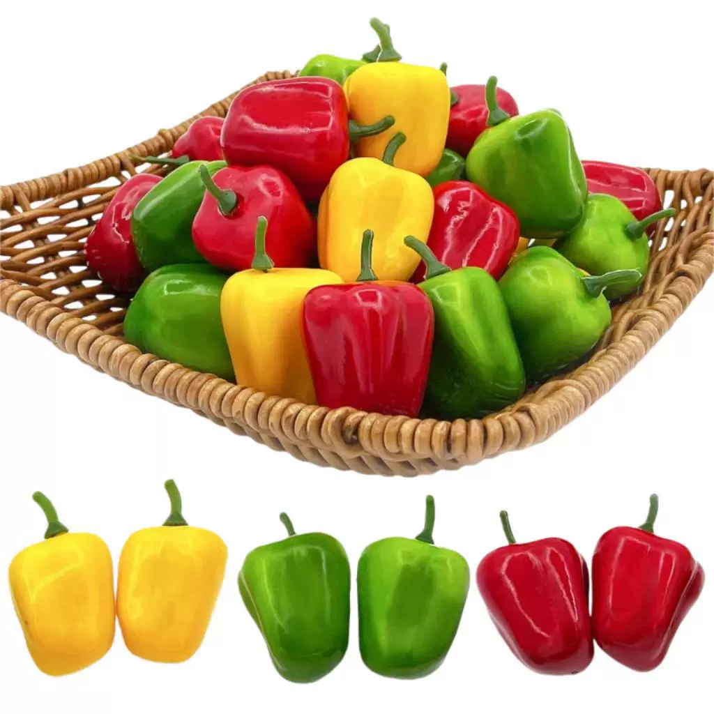 仿真辣椒模型迷你小菜椒青色红色辣椒假蔬菜模型橱窗装饰拍摄道具