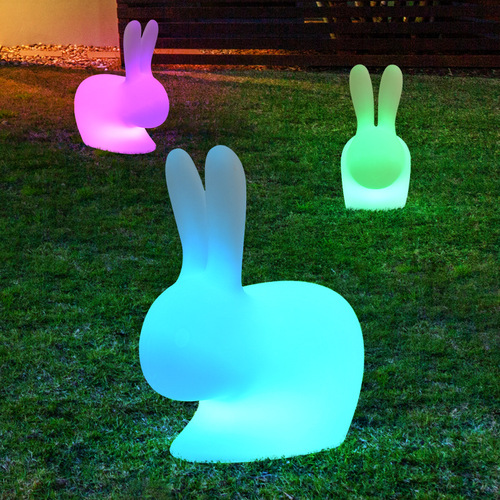 Outdoor Lawn Lamp Little Rabbit Landscape Lamp Villa Courtyard Illuminating Lamp Modern Simple Decor Rainbow Rabbit Table Lamp