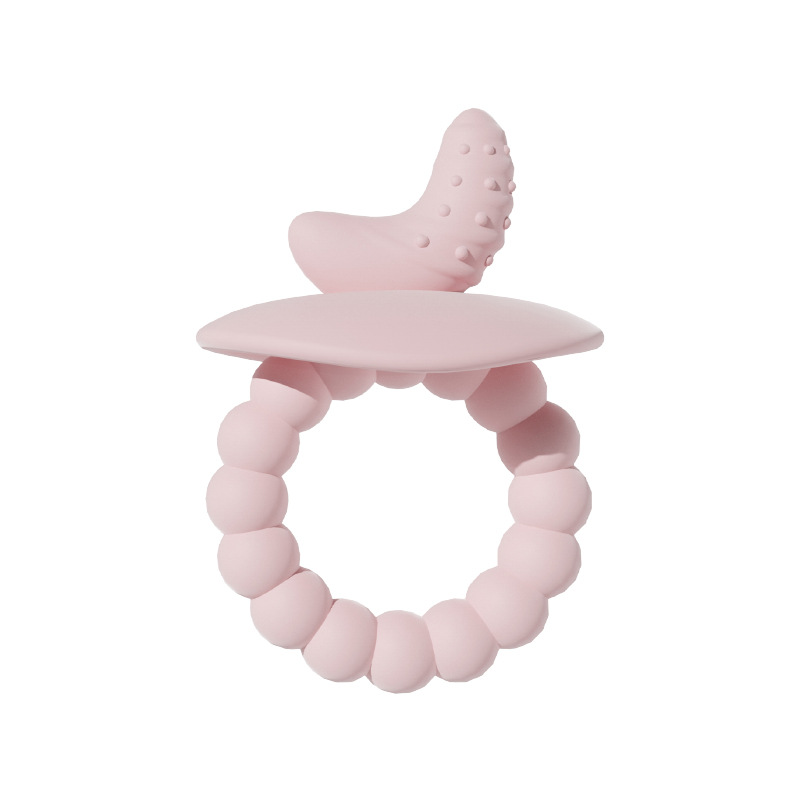 Dibujo de dibujos animados para bebés de grado alimenticio para bebés pequeños meses de edad, período de dentición puede roer y jugar con palillos molares de silicona para bebés