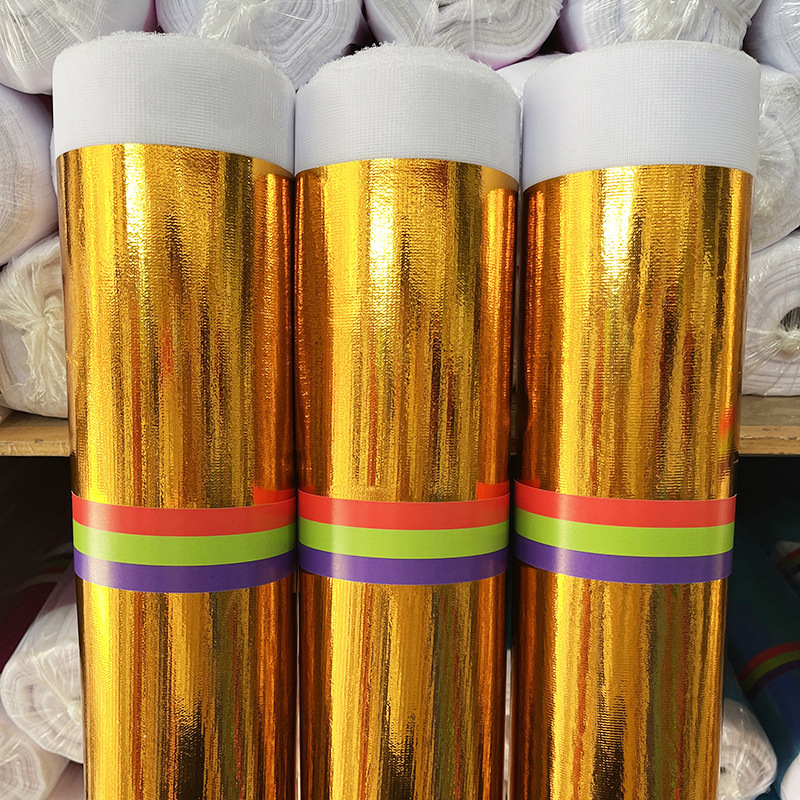 1.2 m Wide Decorative Gold Cloth Opening Ceremony Cloth Bag Pillar Bag Tree Bag Flower Basket Gold and Silver Cloth Bronzing Fabric