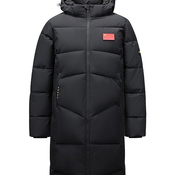 2026 winter new hooded long over-the-knee loose-fit oversized coat, warm couple's cotton jacket, plus size
