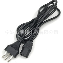 AC意大利台式电脑电源线三芯意大利三插巴西插头3X075平方1.5米