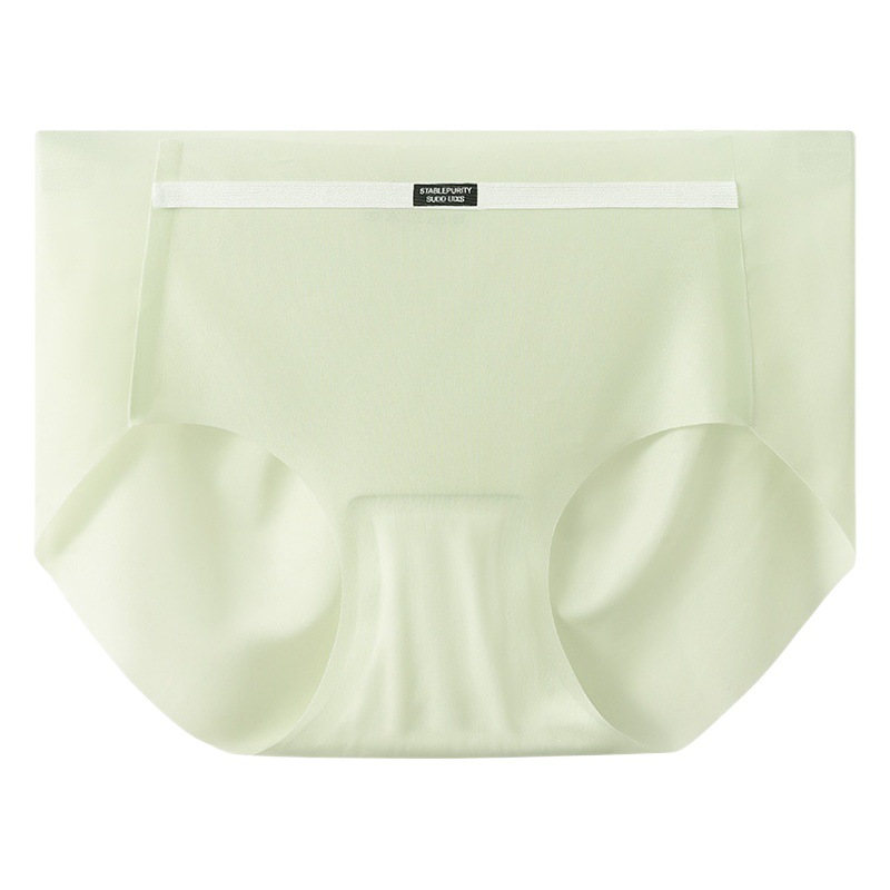 Bragas de seda de hielo, entrepierna inferior antibacteriana de algodón, pantalones cortos finos de verano para mujer sexy, cintura media, calzoncillos transpirables para niña