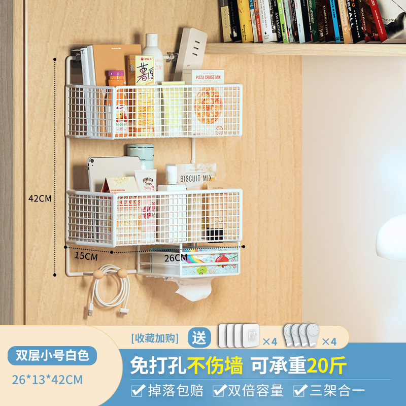 티슈 홀더가있는 더블 화이트 스몰 사이즈