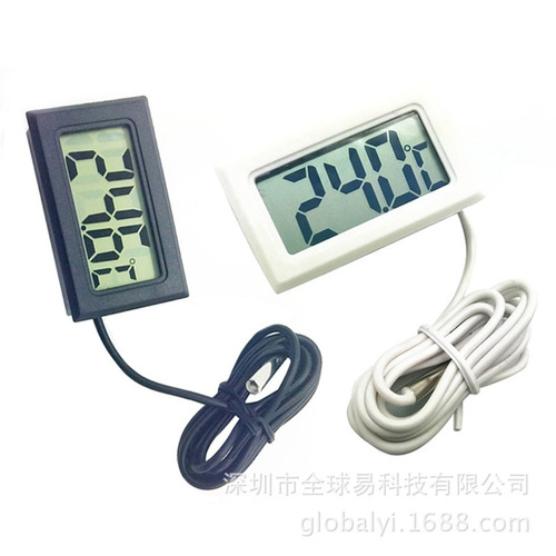 Electronic thermometer with waterproof probe to measure the temperature inside and outside the car Fish tank refrigerator water temperature meter with probe