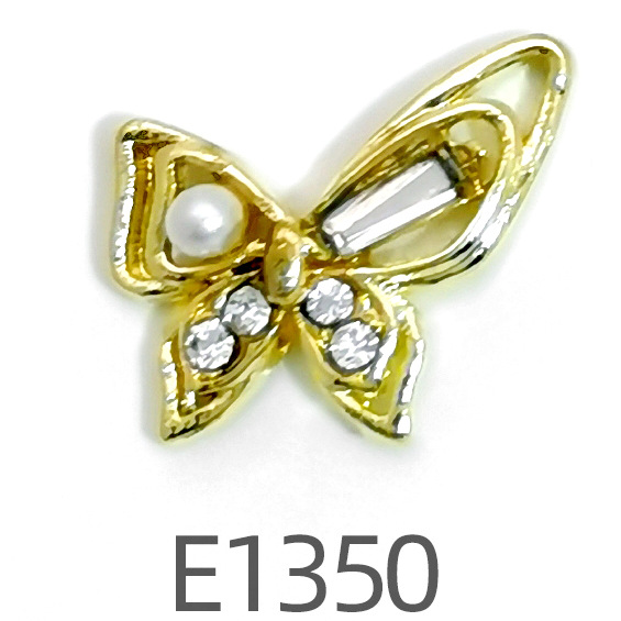 Internet celebridad nueva aleación de uñas joyería diamante lote mixto Opal mariposa perla abeja uñas rhinestone fábrica al por mayor