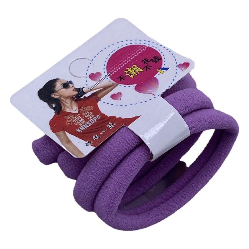 Moda, sin dinero, cuatro piezas, cuerda de la cabeza de la tarjeta de pedido, anillo de toalla sin costuras de las mujeres, banda para el cabello, banda de goma, un yuan, dos yuanes, accesorios de la cabeza de la tienda