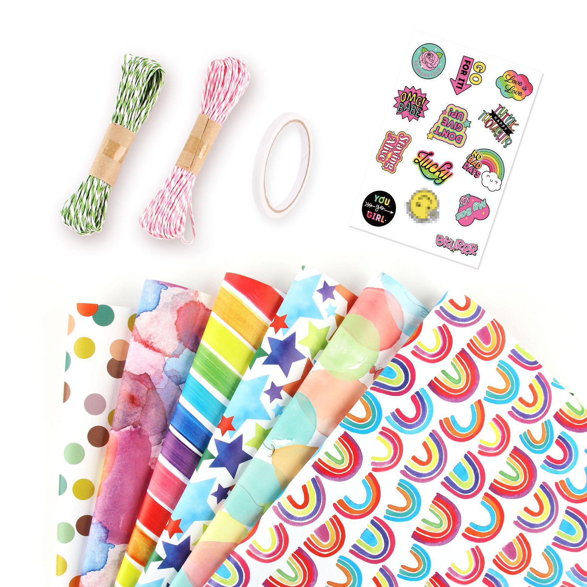 El popular juego de papel de regalo colorido de Amazon para el Día de San Valentín, papel de regalo para cumpleaños, papel de fondo para cubiertas de libros. image 8