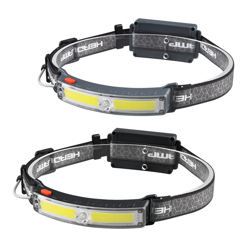 Cross-border T-ypec charging dual light source night running head lamp induction headlight camping COB floodlight work lamp